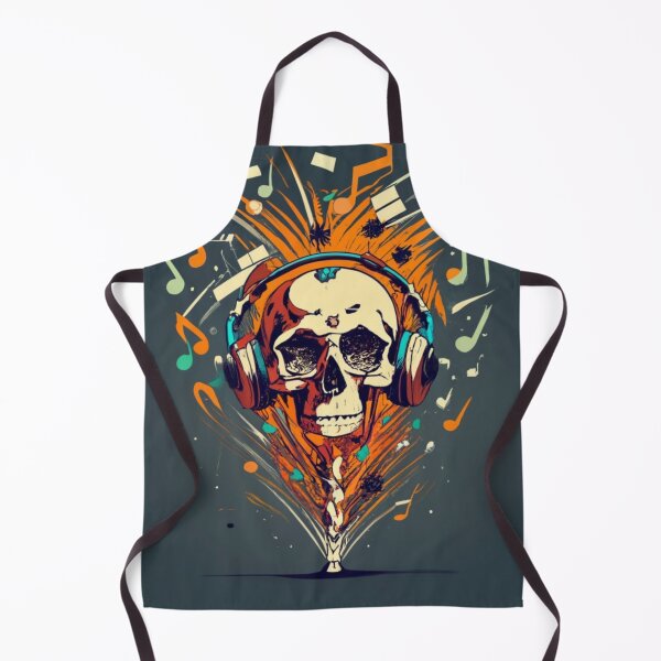 Item preview, skeleton head with exploding 3 notes, halloween designed and sold by rayo-art.