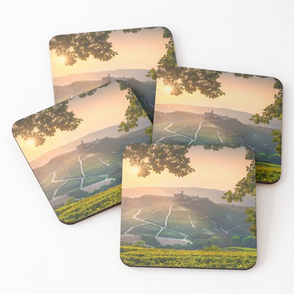 Item preview, Langhe vineyards, Castiglione Falletto village and a tree as a frame designed and sold by Stefano Orazzini.