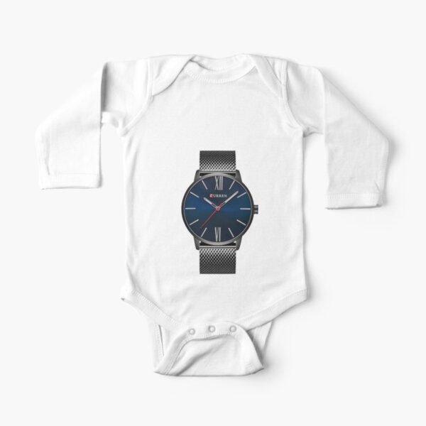 Minimalo Pacific, curren, luxury, brand, quartz, watch, men's, gold, casual, business, stainless, steel, mesh, ssw, stainless steel, gold Long Sleeve Baby One-Piece