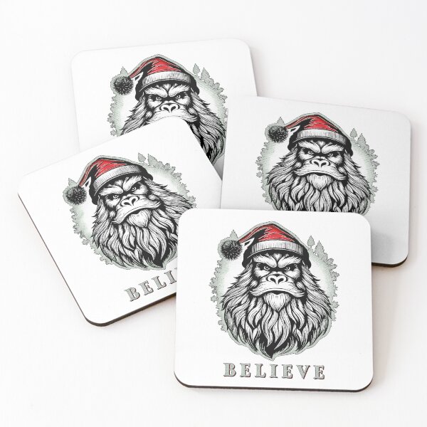 Item preview, Believe - Christmas Bigfoot Wearing Santa Hat designed and sold by NatIntrovertSoc.