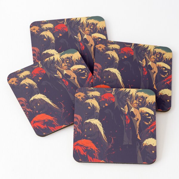 Item preview, Spooky vampire in zombie horde pattern designed and sold by TomFrontierArt.