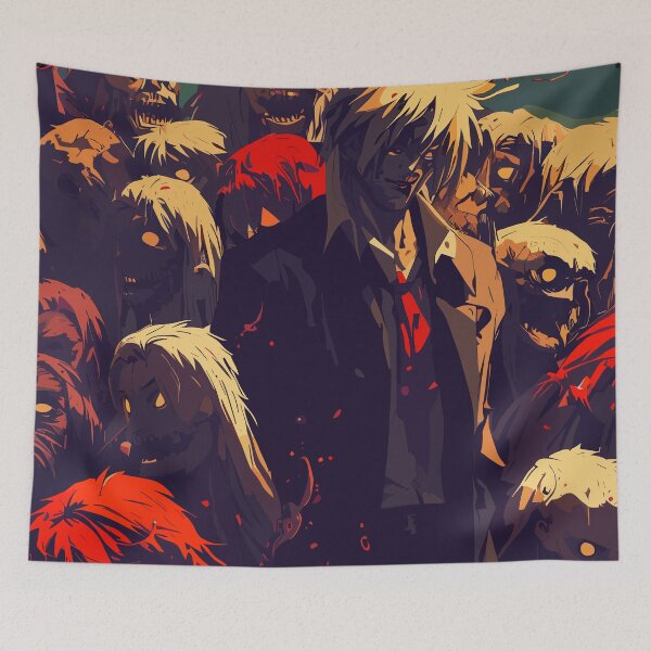 Item preview, Spooky vampire in zombie horde pattern designed and sold by TomFrontierArt.