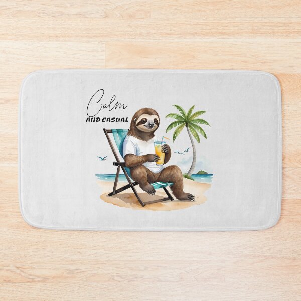 Item preview, Relaxed Sloth - Calm and Casual Beach Vibes designed and sold by RuyaFab.