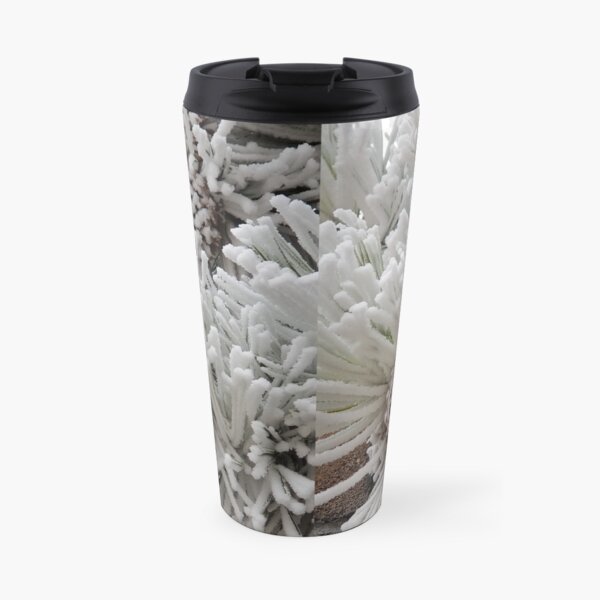 Frosted Pine Cones Winter Wonderland Travel Mug