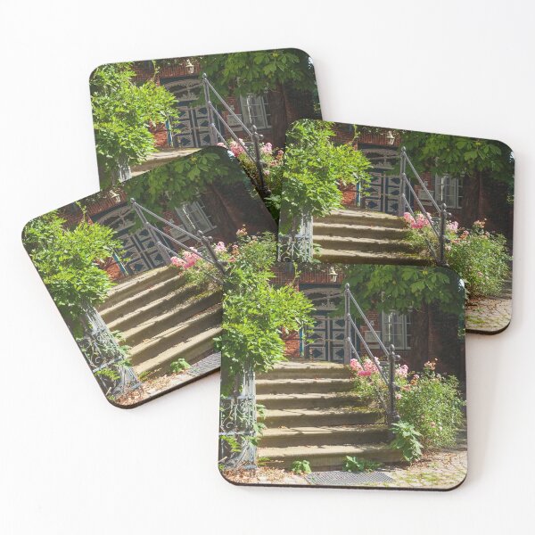 Item preview, Old stairs with flowers, Elsfleth; Wesermarsch district; Lower Saxony designed and sold by Torsten  Krüger.
