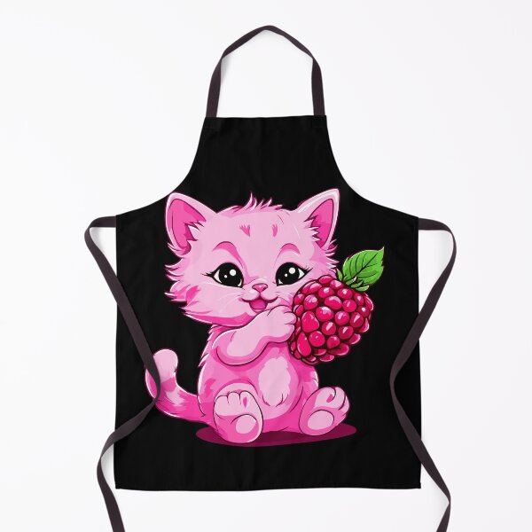 Item preview, raspberry cat, pink cat, cartoon pink kitten designed and sold by Niktarka.