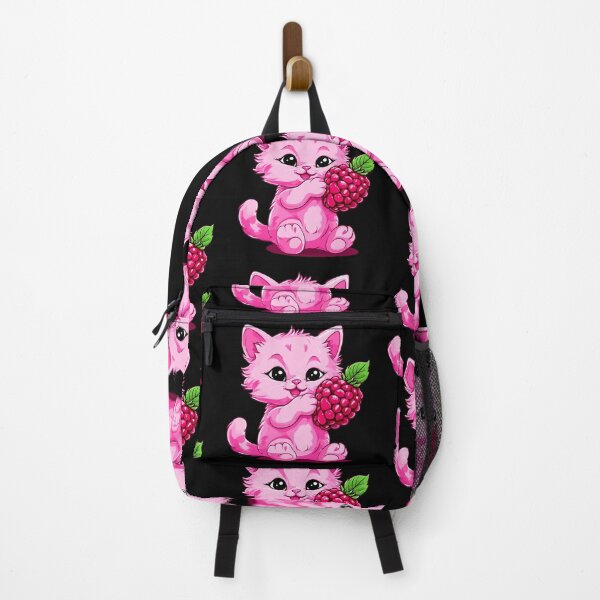 Item preview, raspberry cat, pink cat, cartoon pink kitten designed and sold by Niktarka.