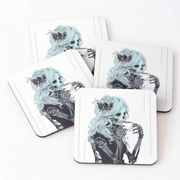 Item preview, Coffee Drinking Skeleton Messy Bun Halloween Costume Girls designed and sold by AkilaShop.