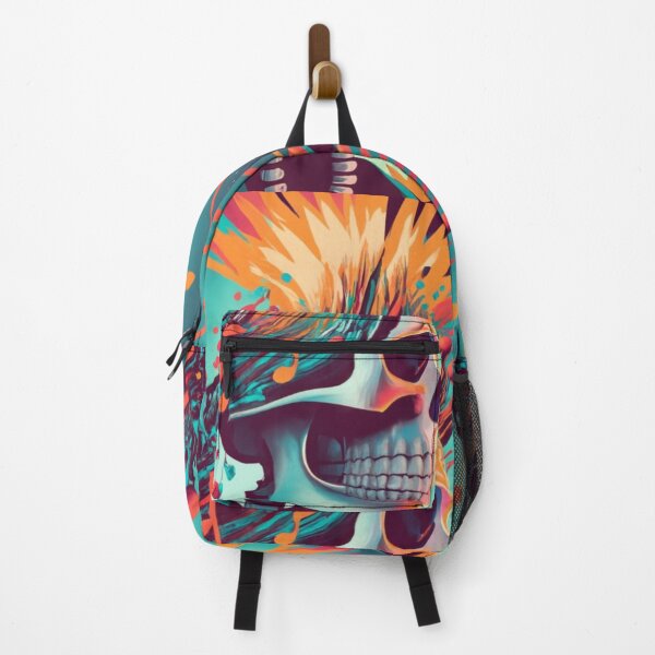 Item preview, skeleton head with exploding 3 notes, halloween  designed and sold by rayo-art.