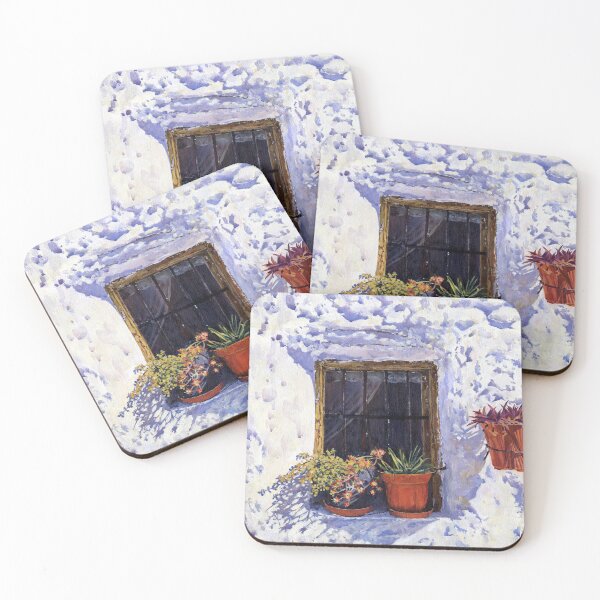 Item preview, Old Window With Flower Pots designed and sold by Margaret Merry.