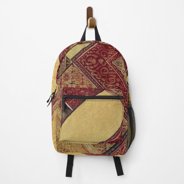 Item preview, Oriental pattern, red, golden, patchwork designed and sold by gringourmand.