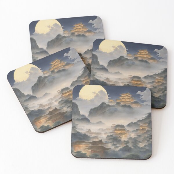 Item preview, a painting of a mountain with a full moon designed and sold by Keith Fraley.