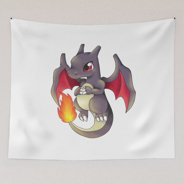 Aperçu de l'œuvre Charizárd, Chármeleon, Charmánder Black Dragon Chibi créée et vendue par FHogan94.