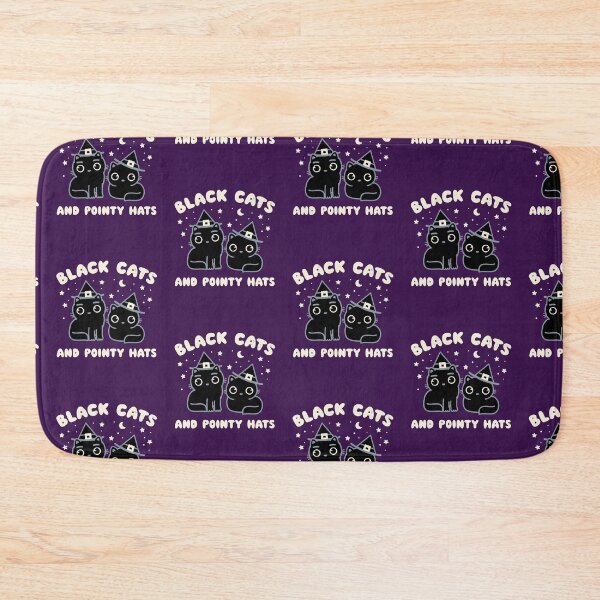 Item preview, Black Cats and Pointed Hats Spooky Halloween Kawaii Style  designed and sold by WeirdPunderful.