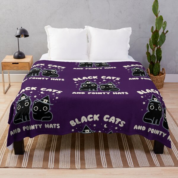 Item preview, Black Cats and Pointed Hats Spooky Halloween Kawaii Style  designed and sold by WeirdPunderful.