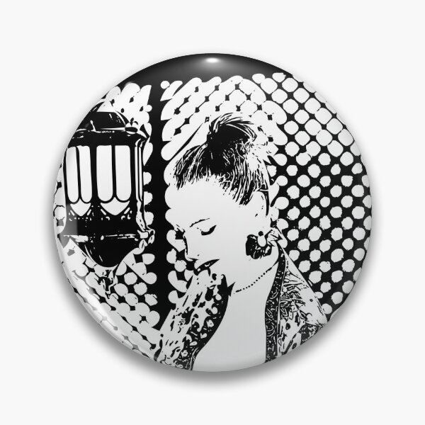 Item preview, Black and White Artwork Woman Wearing a Sarong and Earrings designed and sold by alankamer.