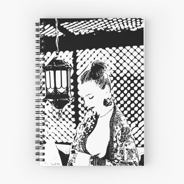 Item preview, Black and White Artwork Woman Wearing a Sarong and Earrings designed and sold by alankamer.