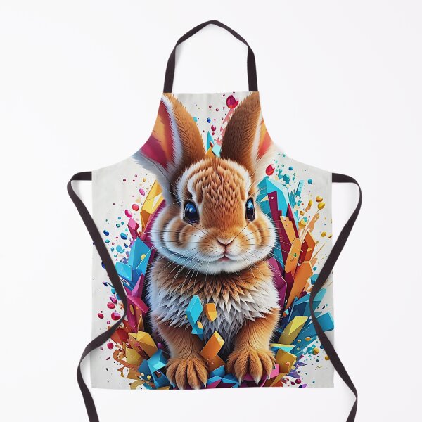 Item preview, "Vibrant Rabbit Portrait: A Stunning Vector Art Illustration Splashed with Colors" designed and sold by Best-Art-32.
