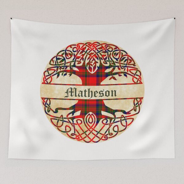 Item preview, Matheson Tree of Life Clan Scottish Surname tartan designed and sold by BagTown Clans.