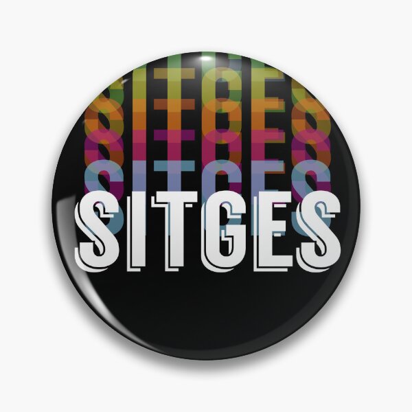 Item preview, Sitges, Spain, multi coloured typography designed and sold by crispy-prints.