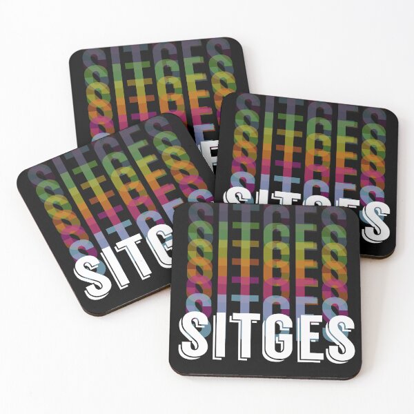 Item preview, Sitges, Spain, multi coloured typography designed and sold by crispy-prints.