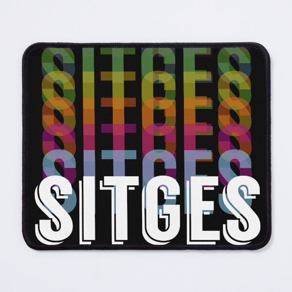 Item preview, Sitges, Spain, multi coloured typography designed and sold by crispy-prints.