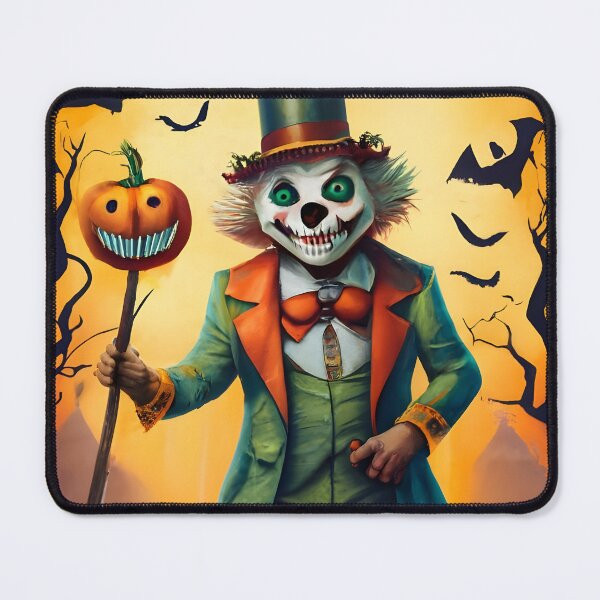 Item preview, Scary Smiling Halloween Gentleman with his Pumpkin Friend designed and sold by AgarutanPrint.