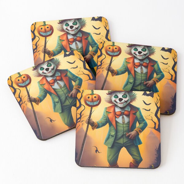 Item preview, Scary Smiling Halloween Gentleman with his Pumpkin Friend designed and sold by AgarutanPrint.