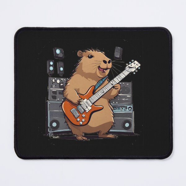 Item preview, Rock capybara electric guitar designed and sold by SabatStudio.