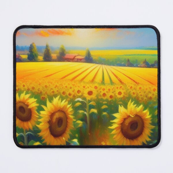Item preview, Sunflower field impressionist style designed and sold by osiantis.