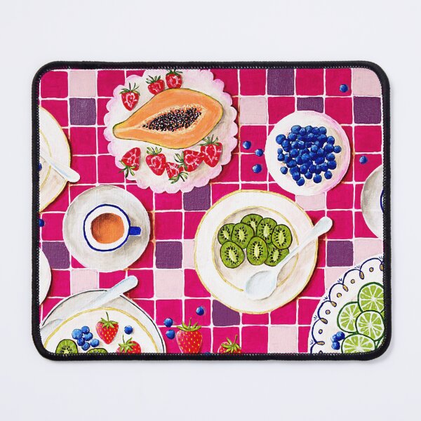 Item preview, Barbie's breakfast tablescape painting, fruit and tea designed and sold by CaritaH.