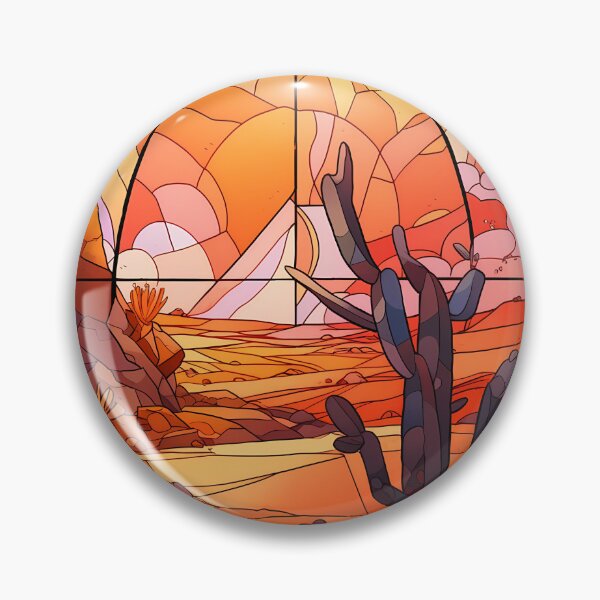 Item preview, Desert scape stained glass- Rustic designed and sold by octoboobs.