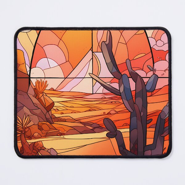 Item preview, Desert scape stained glass- Rustic designed and sold by octoboobs.