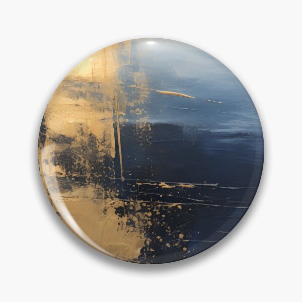 Item preview, Blue and Gold Abstract Painting, AI Generated designed and sold by drawerwalker.