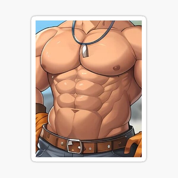 Muscular Anime Boy Poster for Sale by baraclub