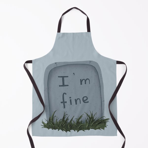 Item preview, I Am Fine Gravestone Print designed and sold by Julia Sol.