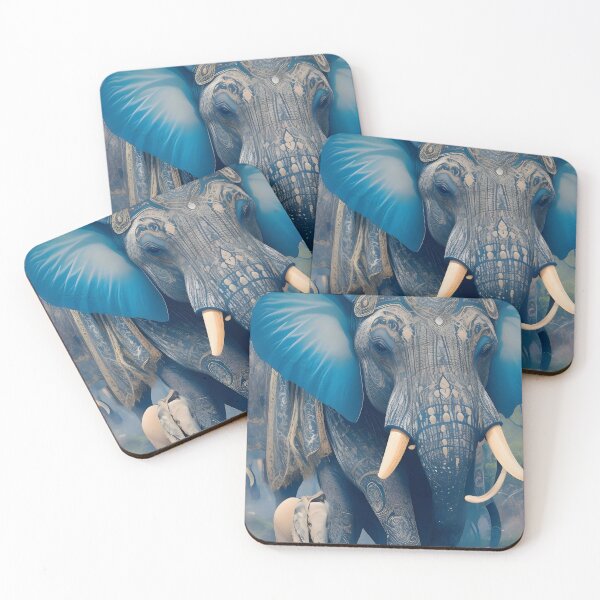 Item preview, The blue elephant with her kid designed and sold by PatDoArt.
