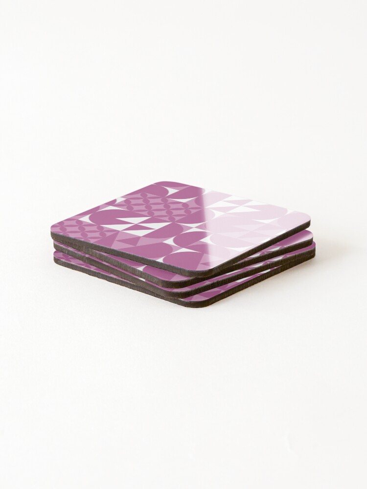 Thumbnail 4 of 5, Coasters (Set of 4), Minimal ROSE pattern designed and sold by MyThemesDesign.