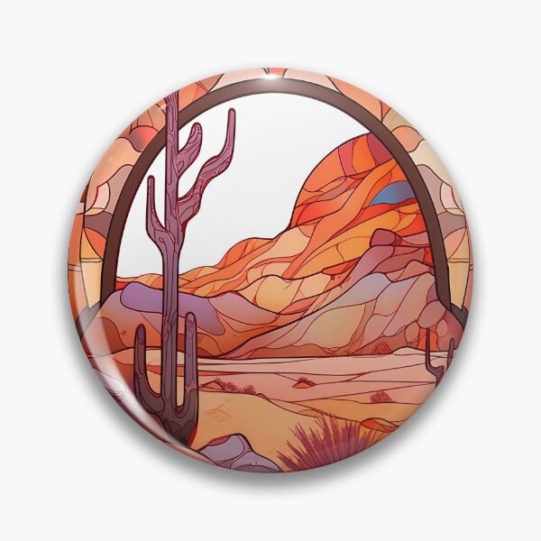 Item preview, Desert scape stained glass 2- Rustic designed and sold by octoboobs.