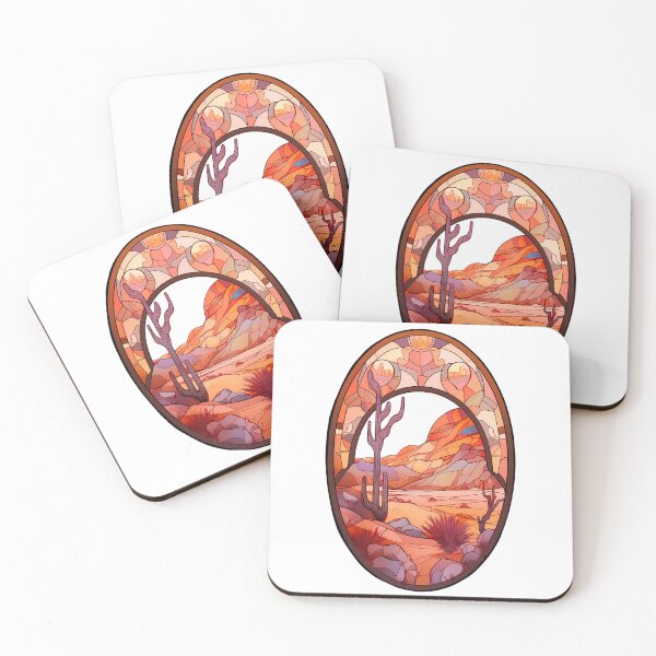 Item preview, Desert scape stained glass 2- Rustic designed and sold by octoboobs.