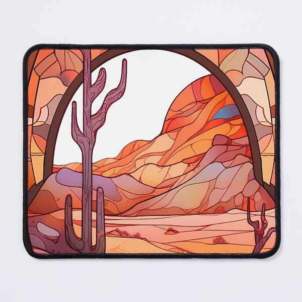 Item preview, Desert scape stained glass 2- Rustic designed and sold by octoboobs.