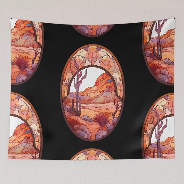 Item preview, Desert scape stained glass 2- Rustic designed and sold by octoboobs.