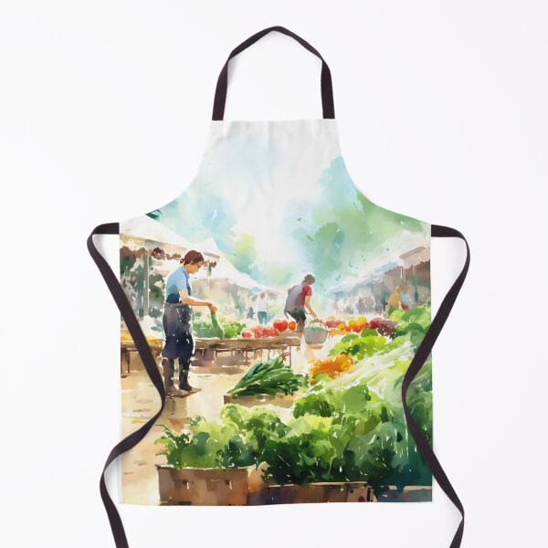 Item preview, Market Melodies: A Lively Watercolor Masterpiece designed and sold by Shirtastically.