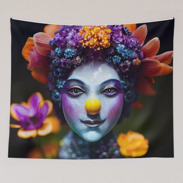 Item preview, Fantasias Smile - Enchanted She Clown Portrait designed and sold by EmeraldeaArt.