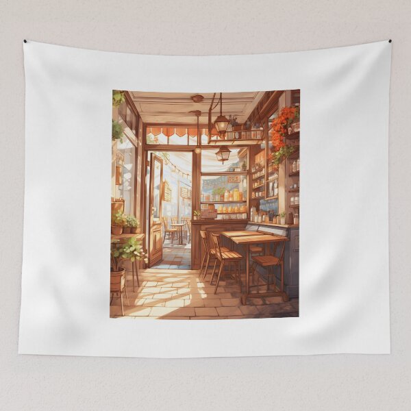 Item preview, Espresso Elegance: A Cozy Watercolor Coffee Shop designed and sold by Shirtastically.