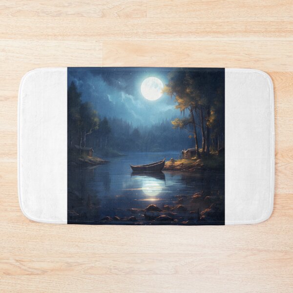 Item preview, Moonlit Mystique: A Serene Lake in Watercolor designed and sold by Shirtastically.