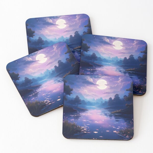 Item preview, Moonlight Melodies: A Serene Watercolor Lake designed and sold by Shirtastically.