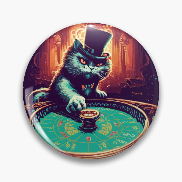 Item preview, Cat roulette gambling meme designed and sold by TomFrontierArt.