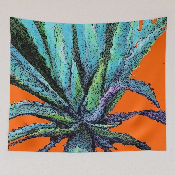 Item preview, BLUE AGAVE CACTUS MODERN ART designed and sold by sharlesart.