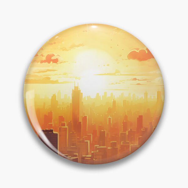 Item preview, City Colors: A Bustling Watercolor Skyline at Sunset designed and sold by Shirtastically.